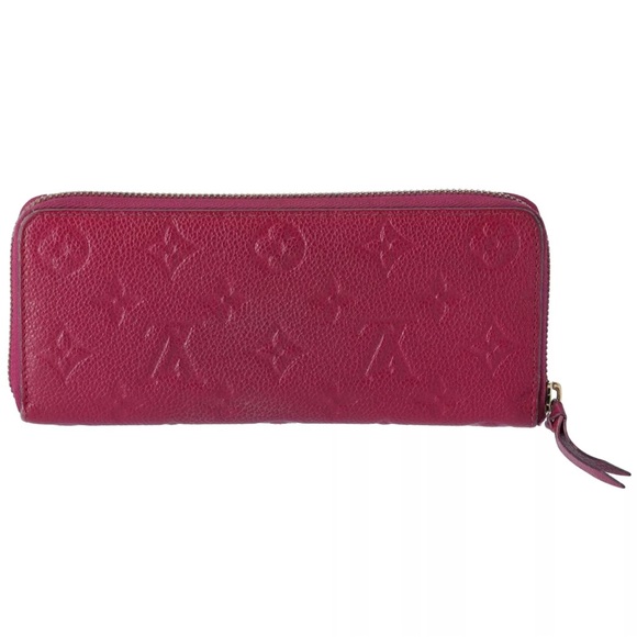 Louis Vuitton Monogram Empreinte Portefeiulle Clemence Zip Long Wallet Raisin - Picture 3 of 8